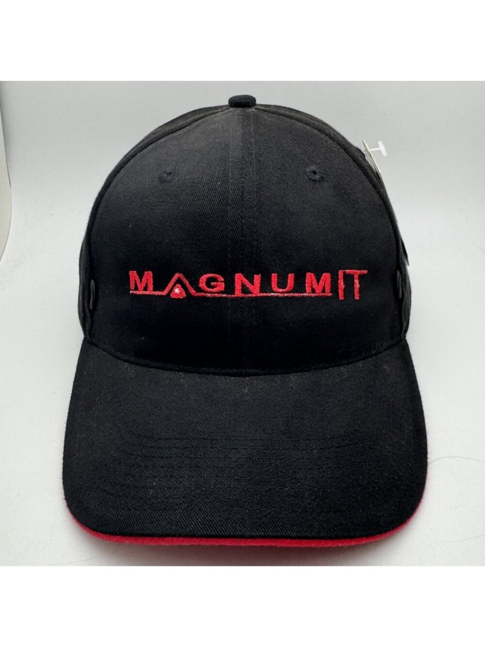 FERSTEN MAGNUM IT Black Red Adjustable Baseball Cap Hat Cotton One Size